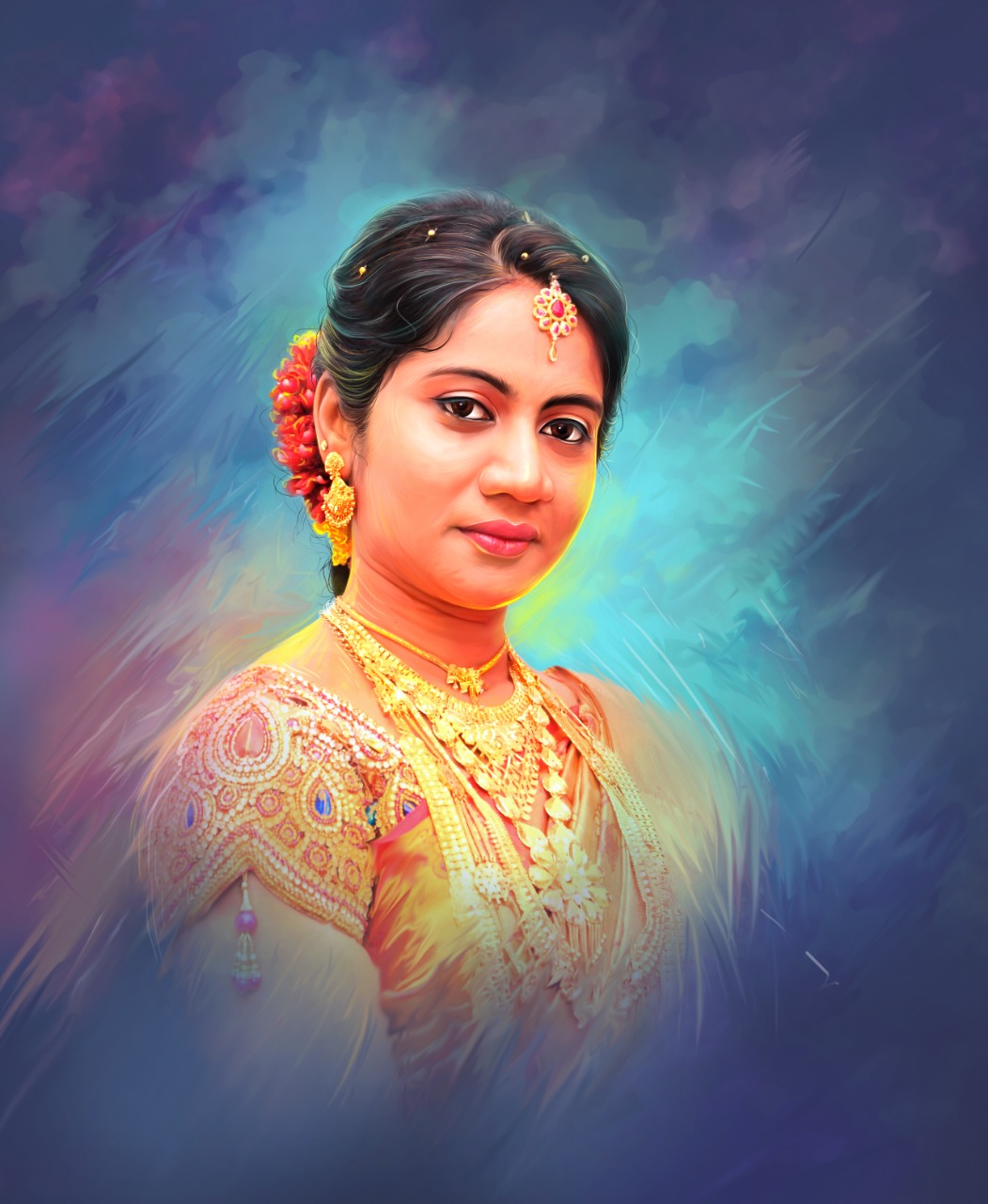 Digital Oil Color Portrait in Chennai Digital Painting In Hyderabad